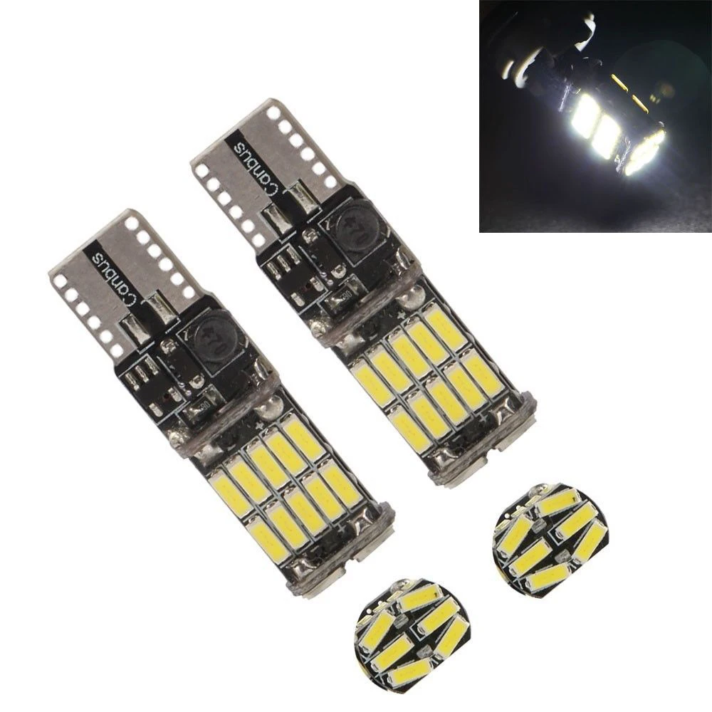 Signal Lamp 1200Lm T10 W5W LED Canbus Bulbs 4014 26SMD Instrument Lights White 12V 7000K LED Reversing Lights 12V lde