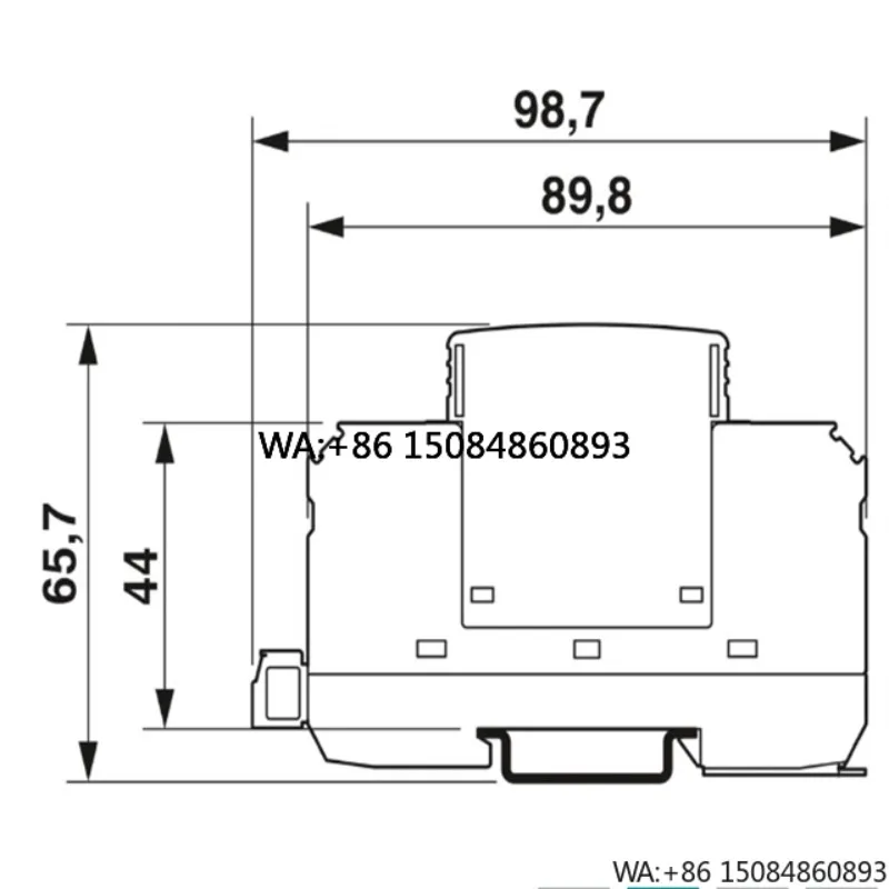 230V AC Class 2 3+1 Way SPD Surge Arrester PV Distribution Power Supply Lightning Protection Module