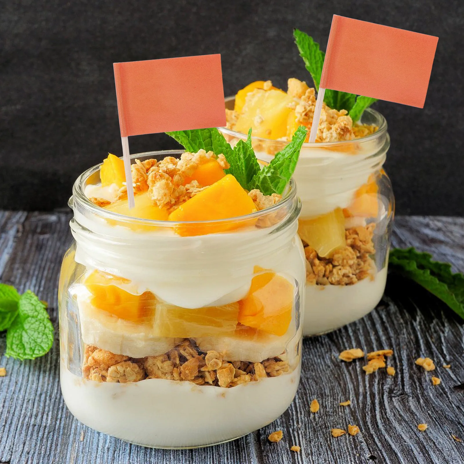 

100Pcs Toothpick Flags Solid Color Mini Stick Cake Flag Party Food Decoration Cupcake Toppers Cheese Fruit Pick