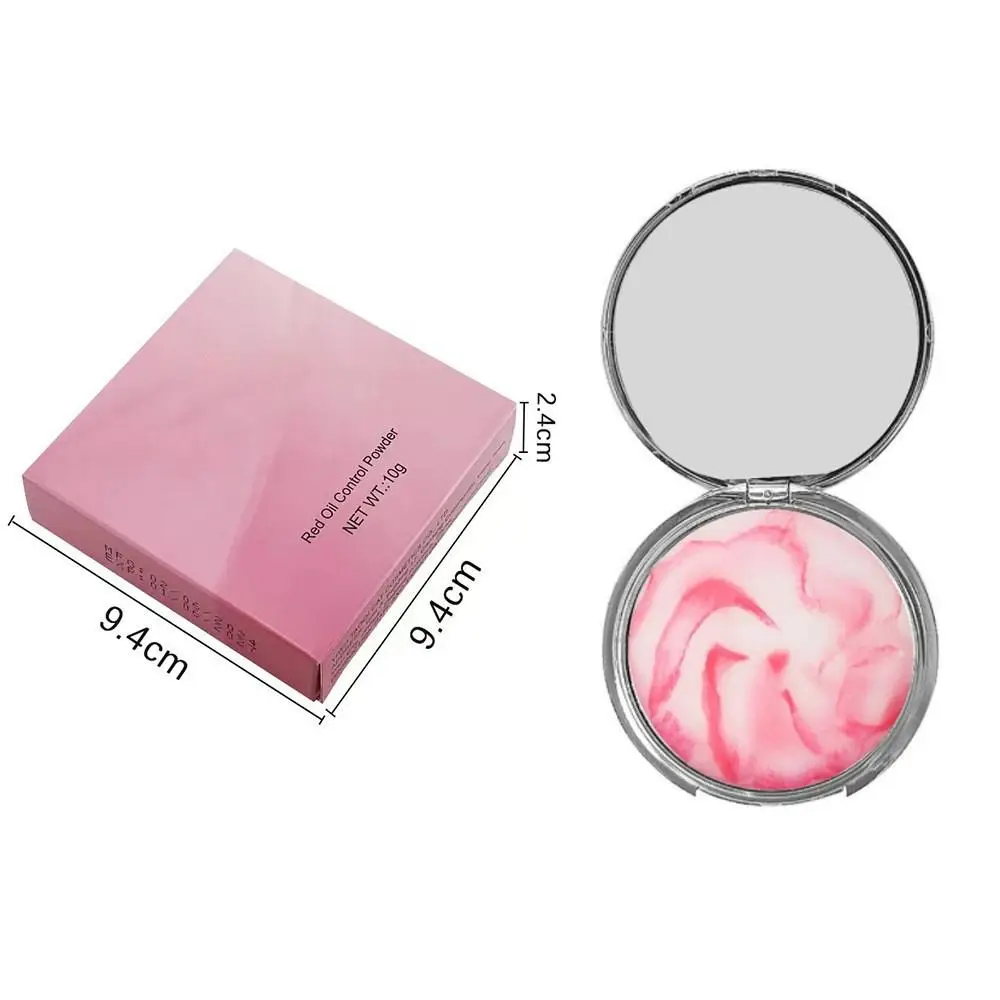 Lavender Pressed Setting Powder with Powder Puff Waterproof Oil Control Pressed Powder Smooth All Skin Type Jelly Pressed Powder