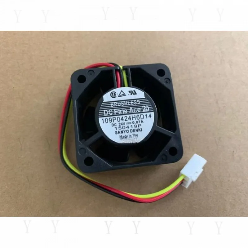 Y+ for SANYO 109P0424H6D14 40*20mm 24V 0.07A cooling fan 3pin