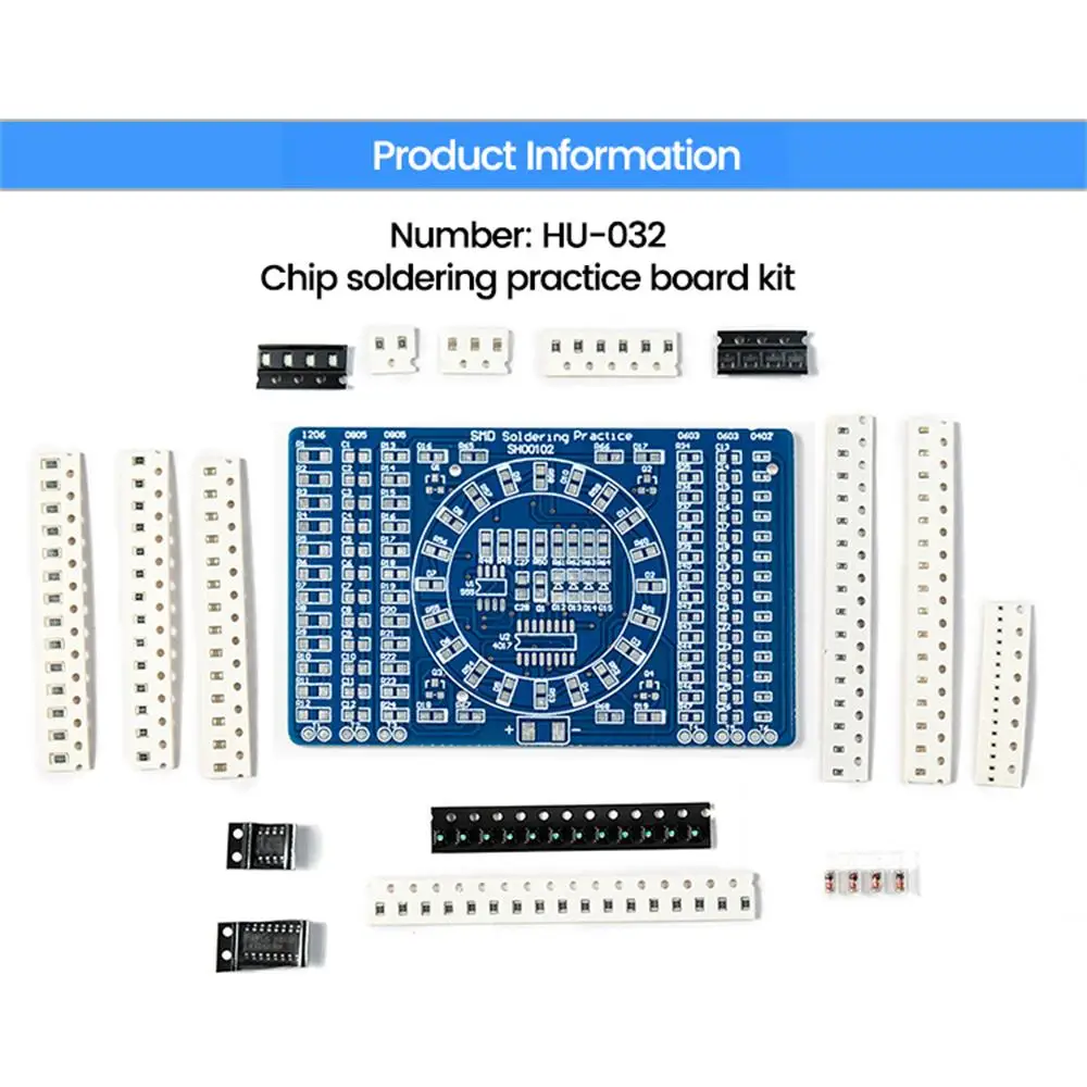 DIY Parts Flow Light Functional Circuit Board Welding Skills Practice Board Teaching and Training Electronic Kit 3-12V HU-032SA