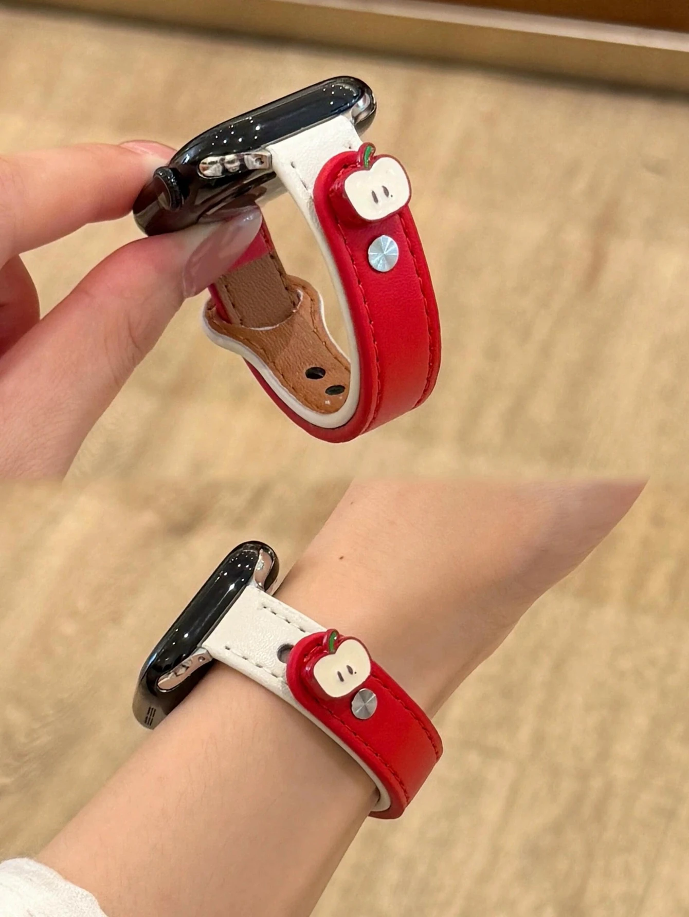 ممتاز حلقة جلدية Correa لساعة أبل الفرقة لطيف سلسلة الترا 11/10/9/8/7/6 38 مللي متر 40 مللي متر 41 مللي متر 42 مللي متر 44 مللي متر 45 مللي متر 46 مللي متر 49 مللي متر حزام