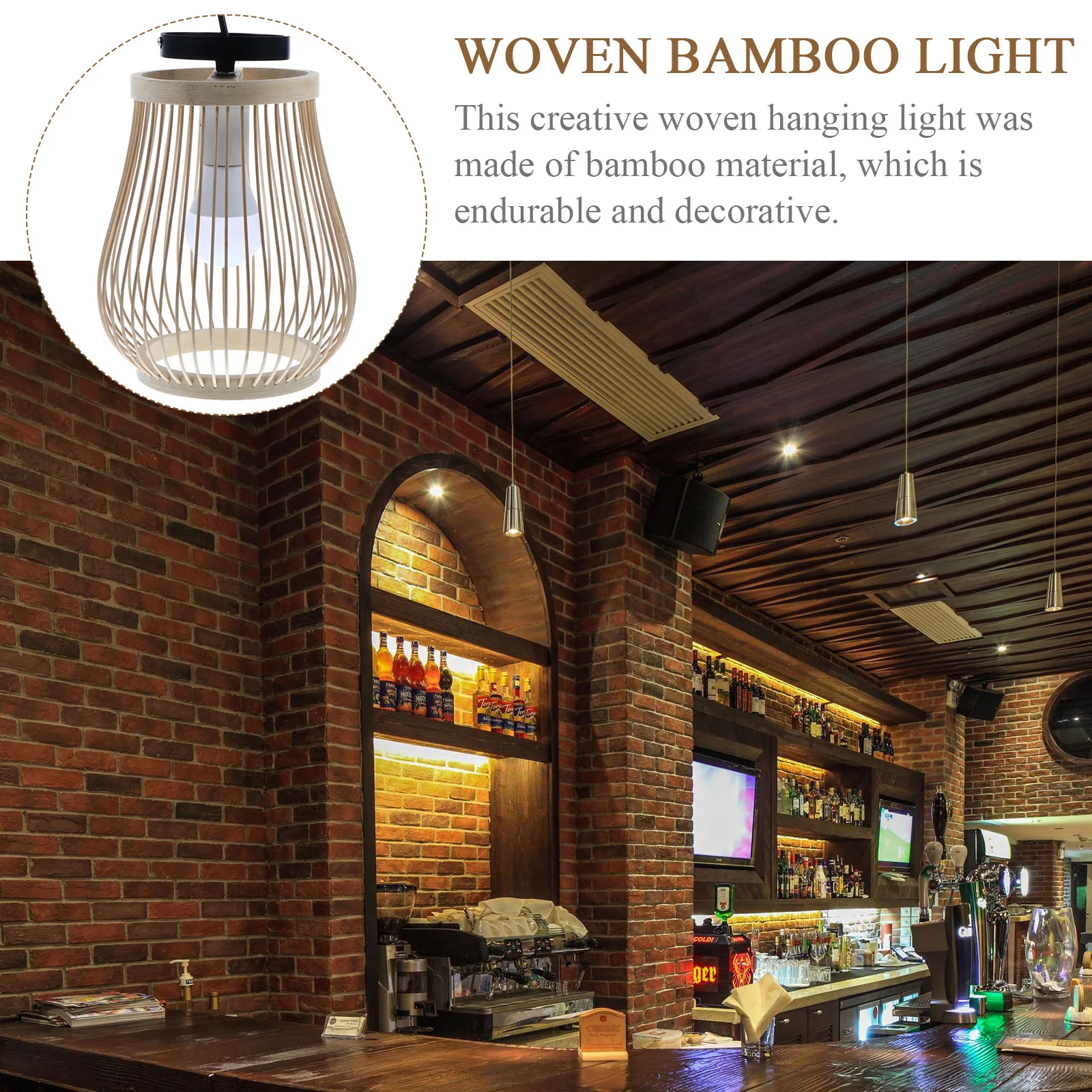 

Bamboo Chandelier Woven Bamboo Light Rattan Ceiling Lamp Vintage Decor Pendant Hotel Bar Rural Chandeliers Classic