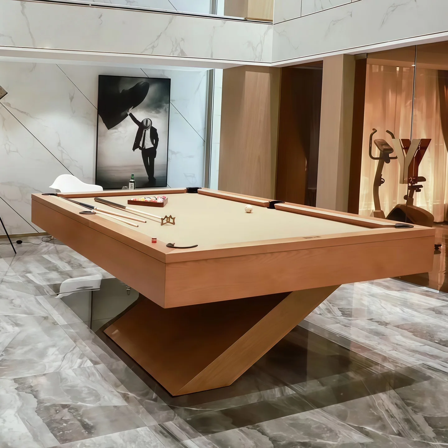 Household Pool Table Adult American Black Eight Fancy Nine Balls