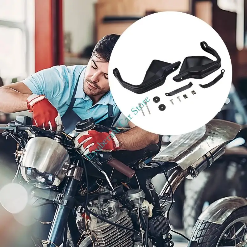 Motorcycle Hand Protectors For XL750 PP Shell And Steel Mounting Bracket Handguard For Windshield And Debris Defense