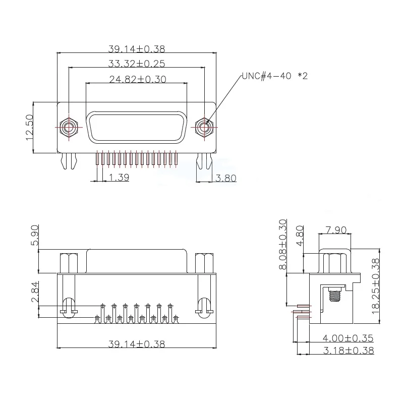 5Pcs/D-Sub-Dr-9Pcm-Cb D-Sub-Dr-15Pcm-Cb D-Sub-Dr-25Pcm-Cb D-Sub-Dr-37Pcm-Cb D-Sub/Vga Connector