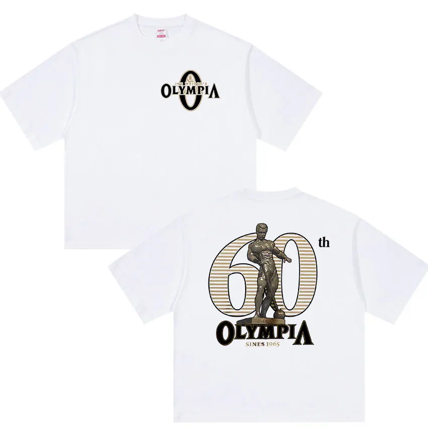 Olympia Gym Fitness 60 Memorial Day T Shirt Pump Cover Fans Gift Graphic T-shirts Men's Vintage Short Sleeve T-shirt Streetwear