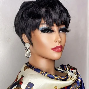10 Main Sales Short Black Wig - №3