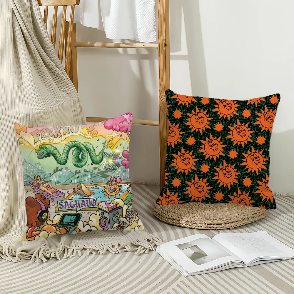 

Colombia Singer Feid Ferxxo Pillow Case Home Decoration Cushion Cover Suitable For Bedroom Car Office Sofa