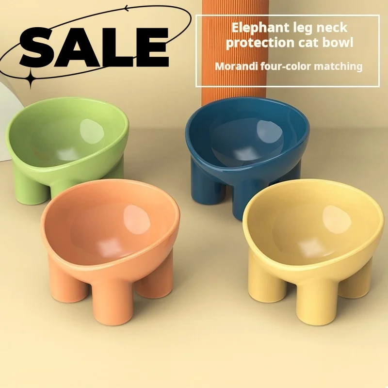 

Cat Bowl Lovely Creative Inclined Kitten Puppy Food Feeding Bowls Stainless Steel Cats Drinking Feeder Pet Dogs Cats Feeders