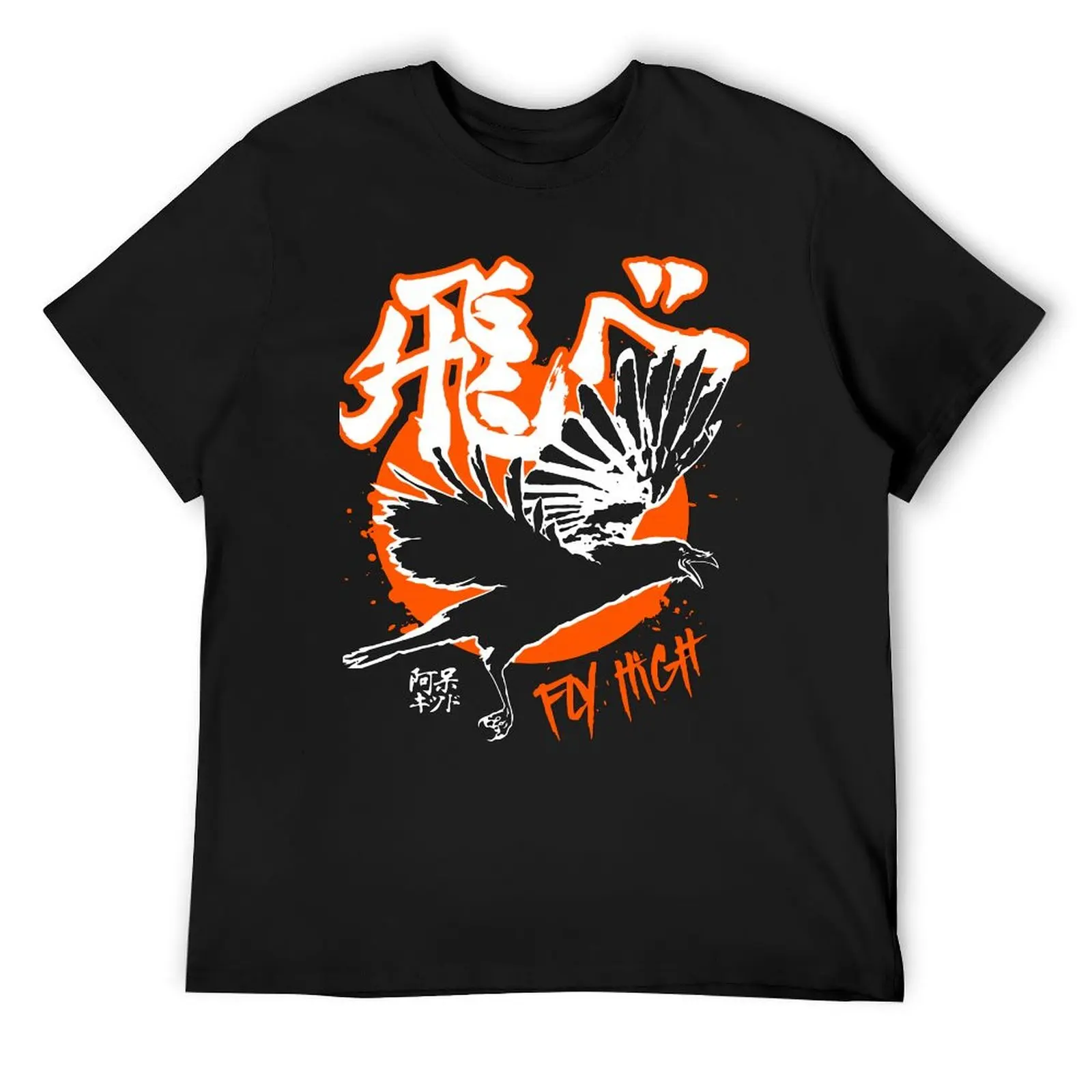 fly high itachi crow T-Shirt anime clothes vintage summer clothes mens shirts graphic tee