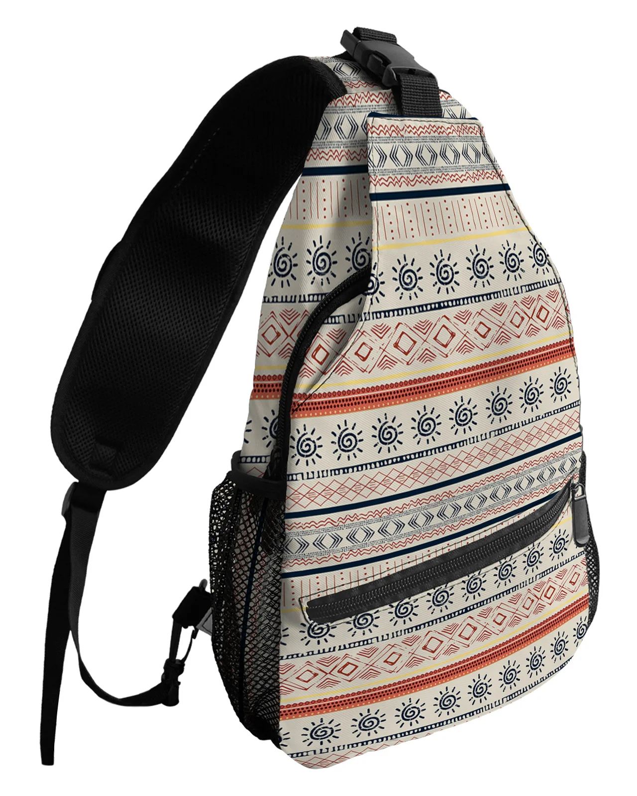 Indian Lines Hand-Painted Chest Bag for Man Women Casual Crossbody Bag Travel Shoulder Bag Large Capacity Sling Bag