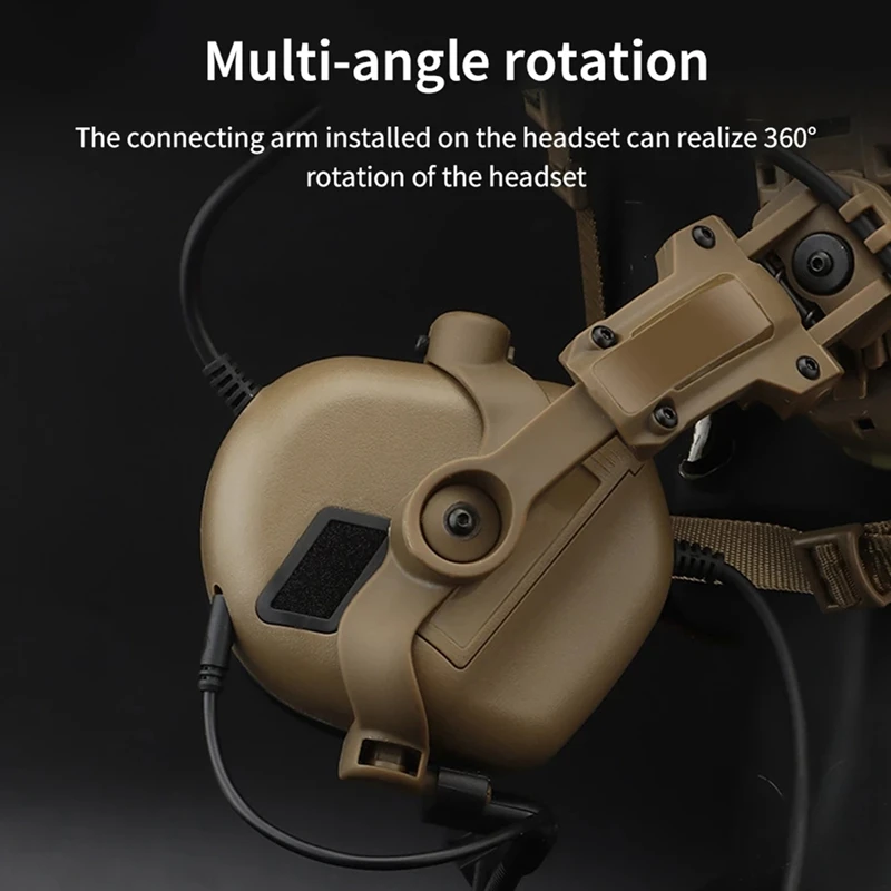 Headset Rail Mount Stand Part 360° Rotation Headset Helmet Guide Adapter Fit For OPS Core ARC And Team Wendy Rail-B