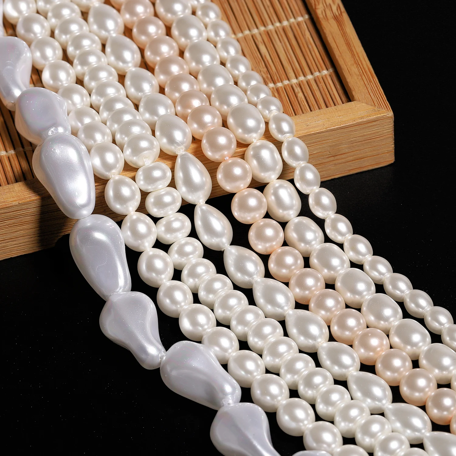 Irregular Shape Beads Imitation Shell Pearl Loose Spacer Beads for Elegant Jewelry Making DIY Bracelet Crafts Accessories