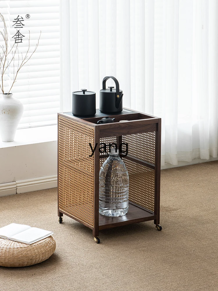 LH chariot à thé Mobile chariot en bois massif moderne Simple petite Table à thé armoire latérale