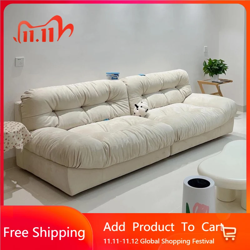 

Диваны для гостиной French Cloud, кремовый двухместный дизайн, удобные диваны для гостиной, эргономика, дешевая диванно, постмодернистская мебель