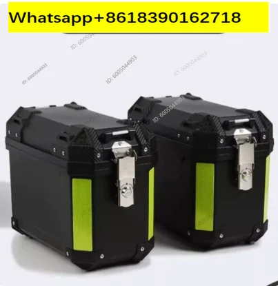 Large Capacity Motorcycle 3-Box Set for Scooter Touring, Includes Top Case & Side Cases, Durable Plastic Material