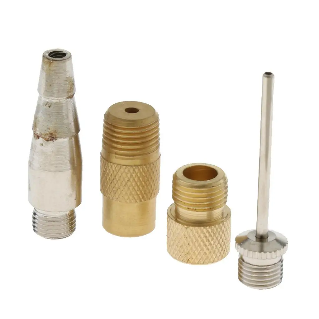 4 Pieces Ball Pump Needle Set Needle Inflator Kit Needle Nozzle Adapter
