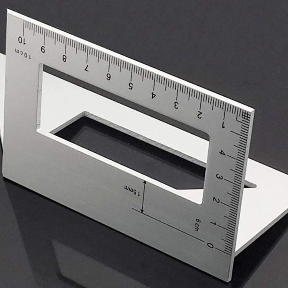 

Aluminum Alloy Angle Ruler T Shaped 45 90 Degree Right Angle Scribing Tool for Woodworking DIY Clear Scale