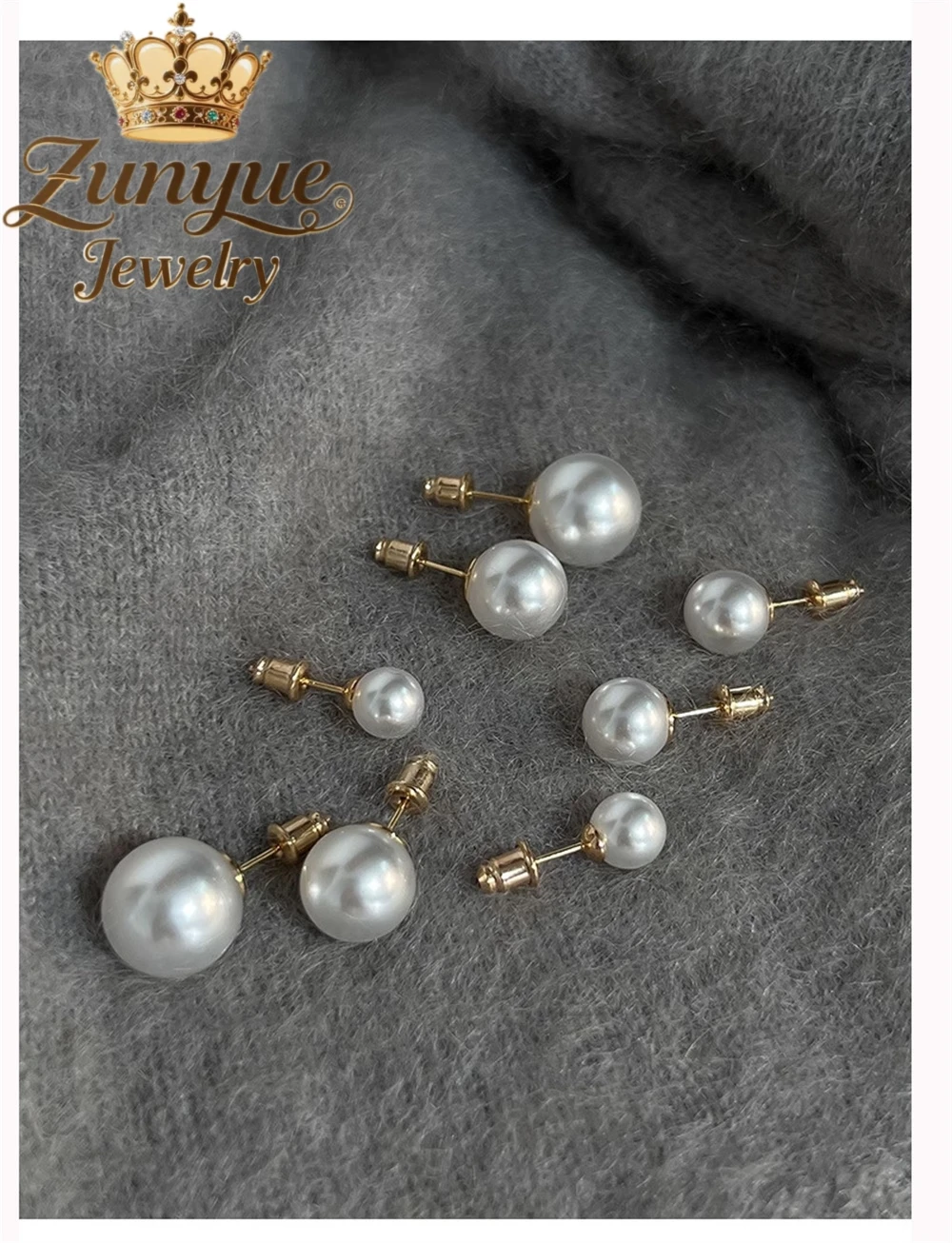

925 Silver Large Pearl Earrings, High-End Stud Earrings Fashion Jewelry Best Selling Handicraft Elegant Exquisite Popular Luxury