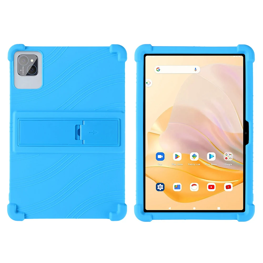 

For PRITOM Tab 12 / Tab 11 Case Adjustable Kickstand Silicone Tablet Protective Cover - Baby Blue
