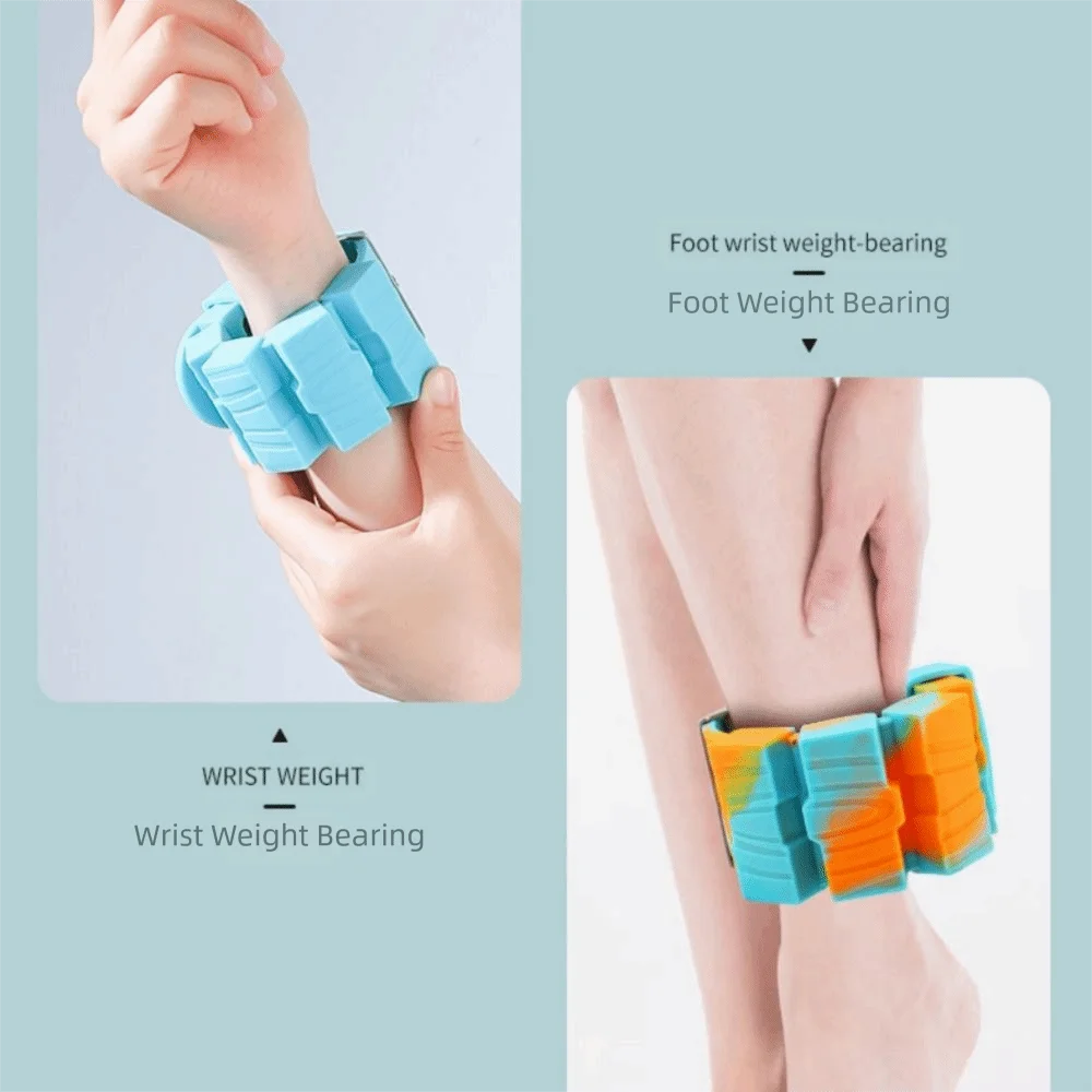 Adjustable Wrist Weight Bracelet Sweat-proof Silicone Weighted Wrist Strap Yoga Skin Friendly Weight-bearing Fitness Equipment