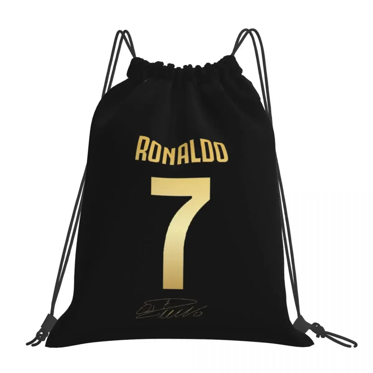 Mochila CR7 Cristiano Ronaldo para hombre y mujer, bolsa portátil con cordón, bolsillo para artículos diversos, para estudiantes