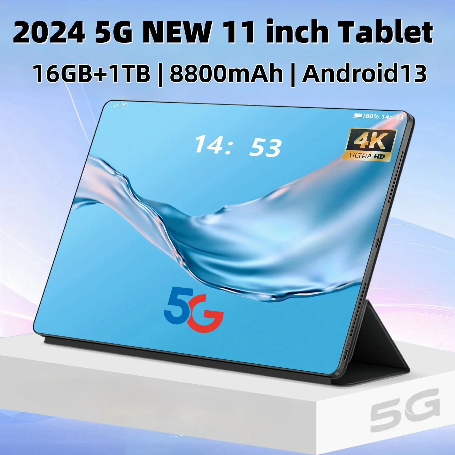 2024 5G NEW Original 11 Inch Tablet  Android13 16GB Ram 1TB Rom Dual SIM 10 Core WPS GPS Bluetooth 5G Network Phone call Tablet