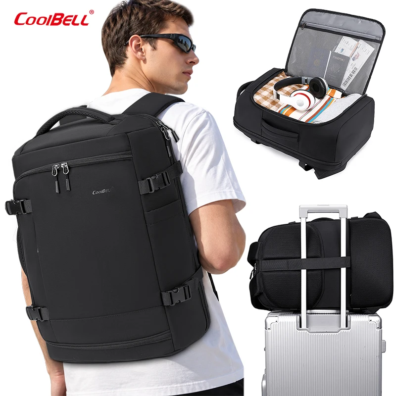 Waterproof Business 17.3 Inch Laptop Backpack With Protective Padded Compartment Outdoor Travel Multi Pocket Notebook Backpack