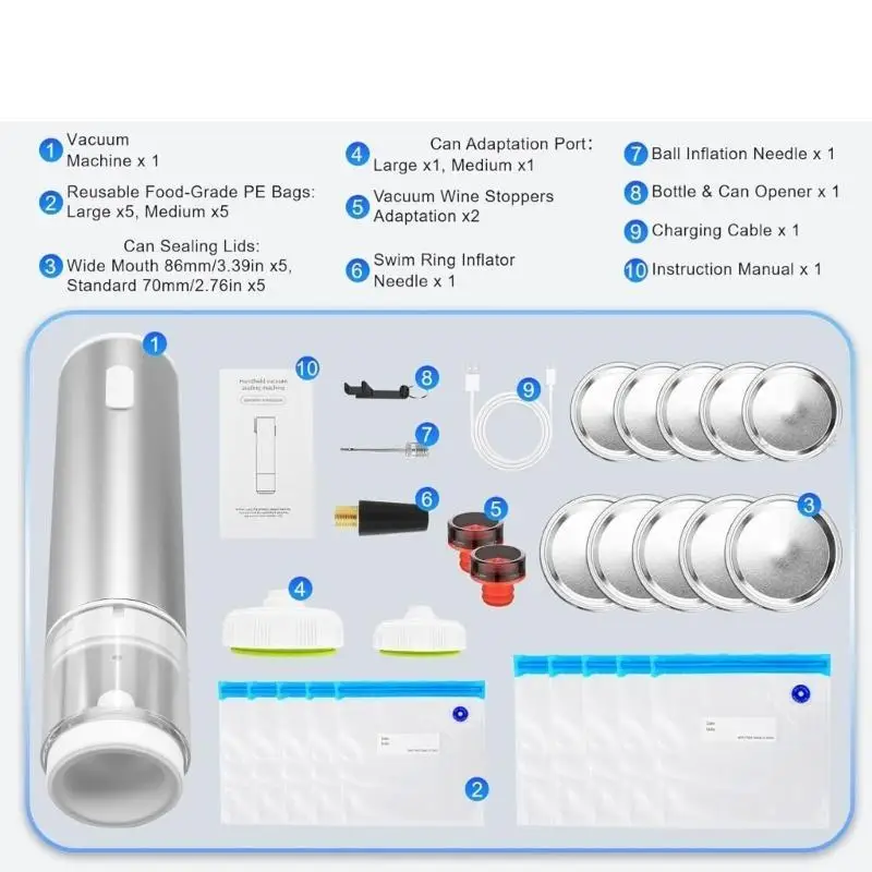 

27RB Saver Vacuum Sealer Set Set Set Kitchen Tool для сохранения продуктов питания
