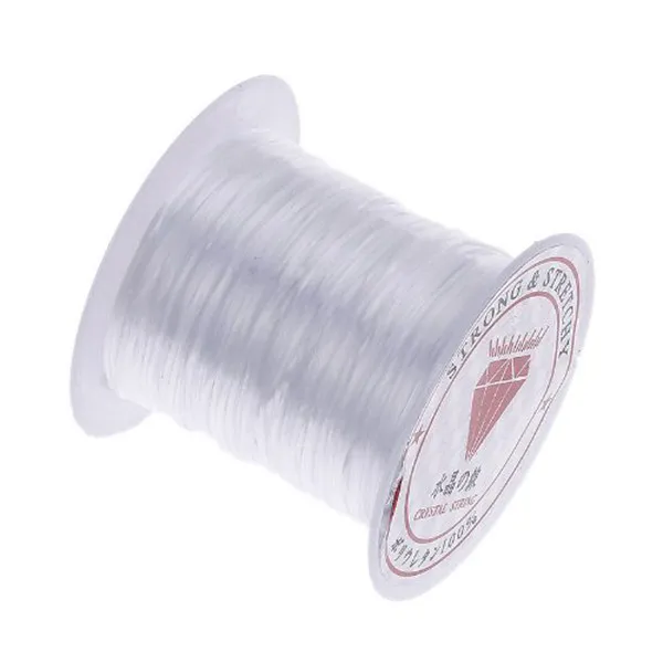 Elastic Transparent Nylon Thread Wire Coil White 08Mm Diameter for Crystal Jewelry Beading Wire DIY Bracelet Necklace