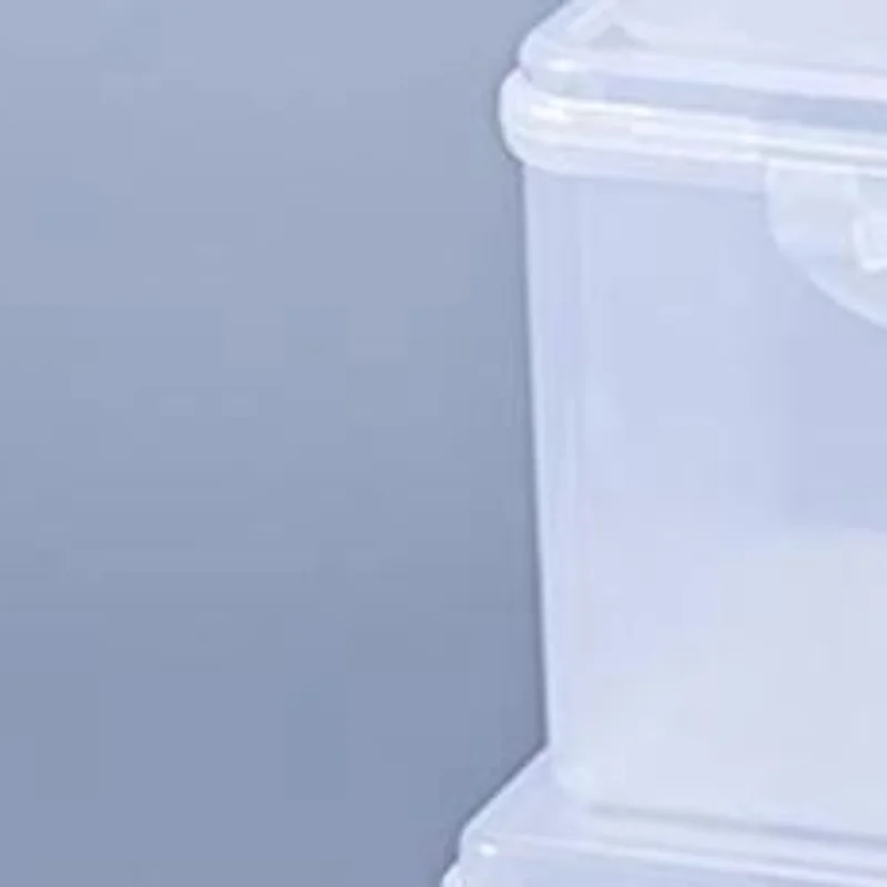 1Pcs With Lid Storage Box Rectangular Shape Multi-purpose Storage Case Plastic Clear Small Thing Container