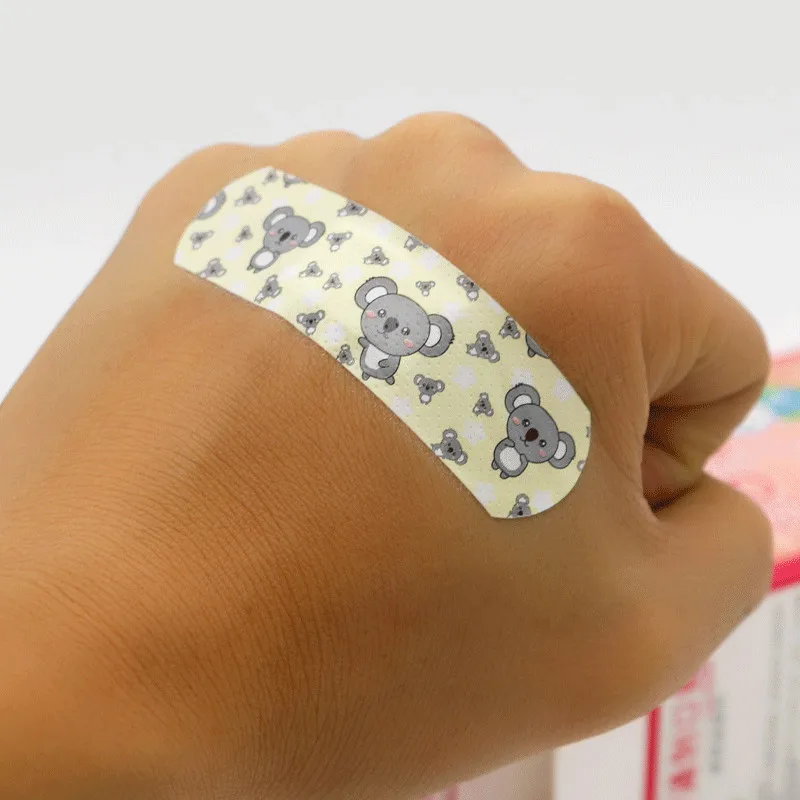 120pcs/set Non-transparent/Transparent Cartoon Band Aid Wound Dressing Plaster Medical First Aid Bandages Adhesive Patch Strips