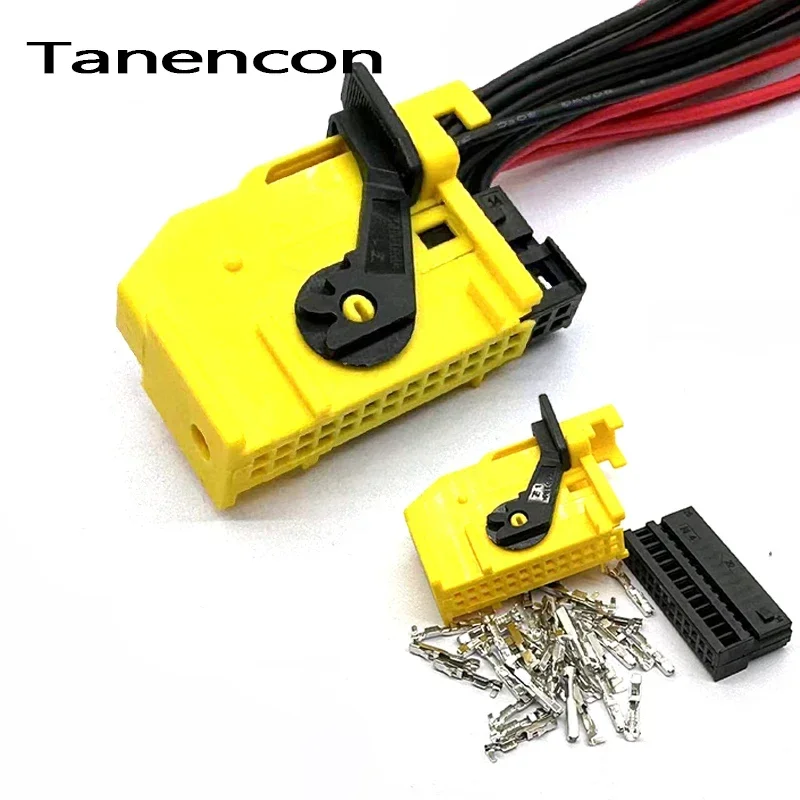 1 Set 26 Pin Car Wire Connector Plug Car Dashboard ECU Female Plug 185879-1 for Volkswagen Audi
