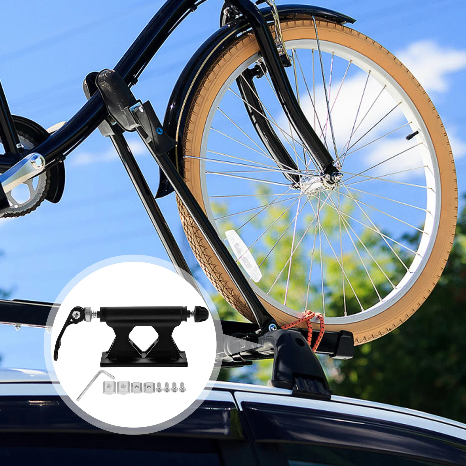

Truck Tailgate Protector Quick Release Fork Mount Mountain Bike Secure Transport Bicycle Accessories Pickup Trucks Durable