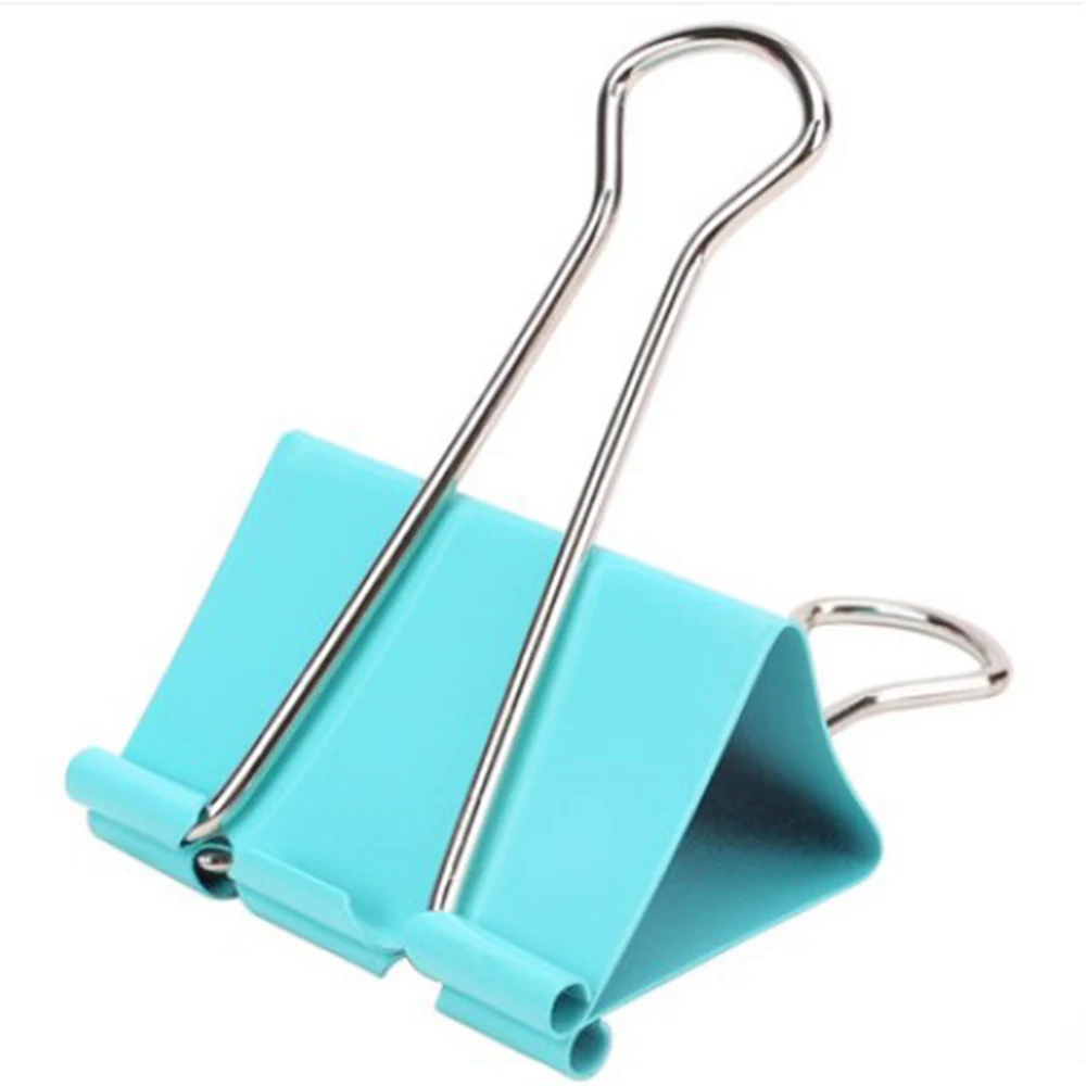 48Pcs/Set Paper Clip Metal Office Binder Clips 25mm 8554ES Paper Clips School Office Supplies 4 Colors Normal Metal Clips