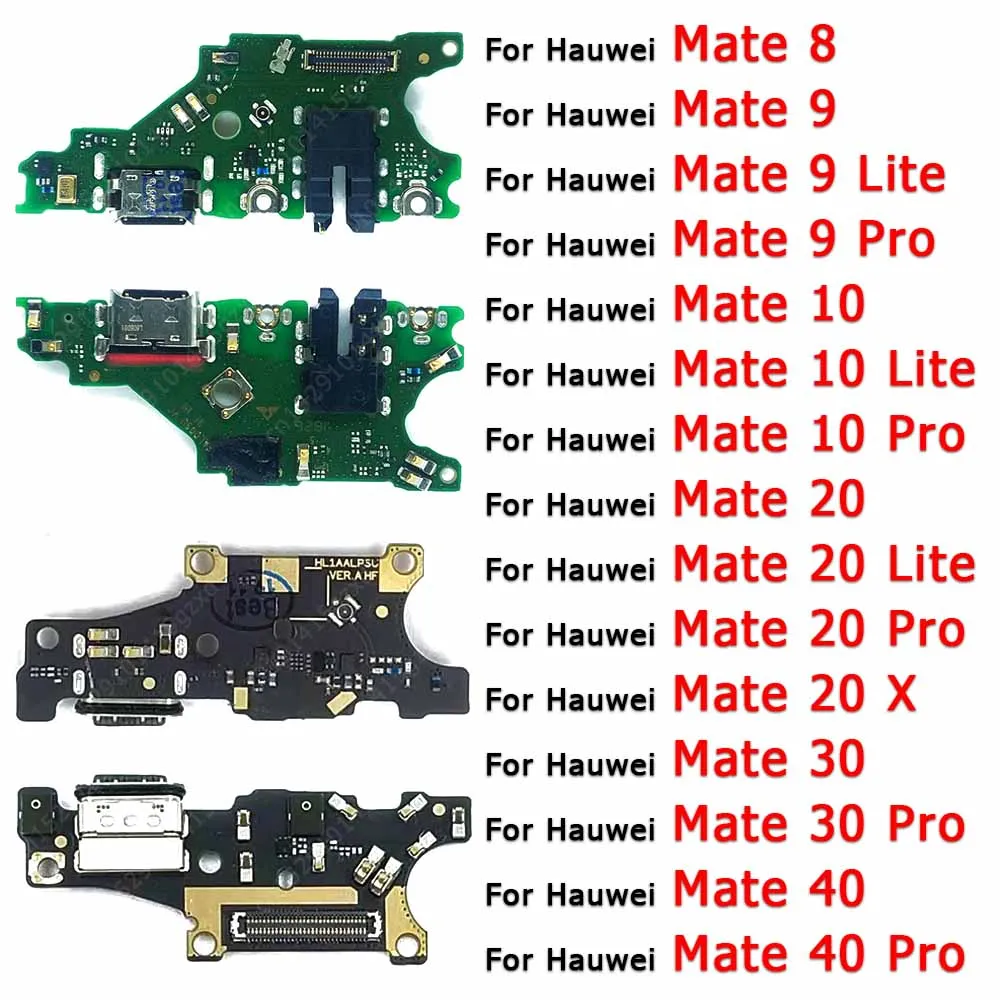 Charge Board For Huawei Mate 20 X 30 40 Pro 8 9 10 Lite Charging Port Plate Socket Pcb Dock Flex Cable Usb Connector