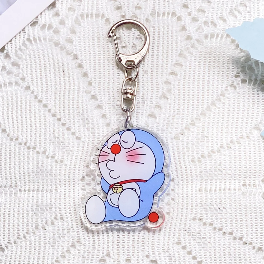 1/7PCS Anime Characters Doraemon Acrylic Keychain Accessories Cute​ Keyrings Friends Gifts Cartoon​ Bag Charms Backpack Pendant