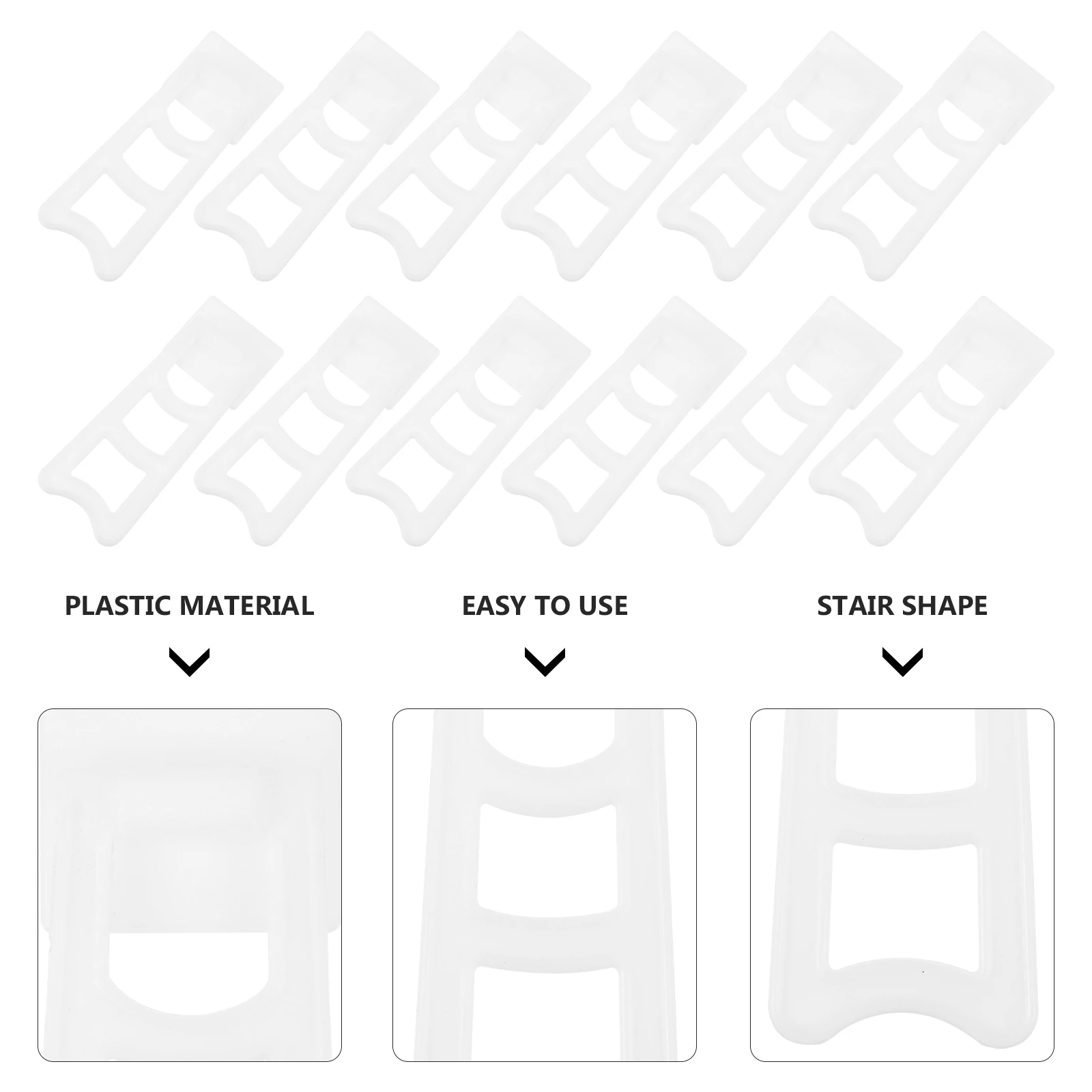 

50Pcs Photo Frame Holders Plastic Display Stand Home Office Decor Stylish Picture Frame Racks Desktop Organizer