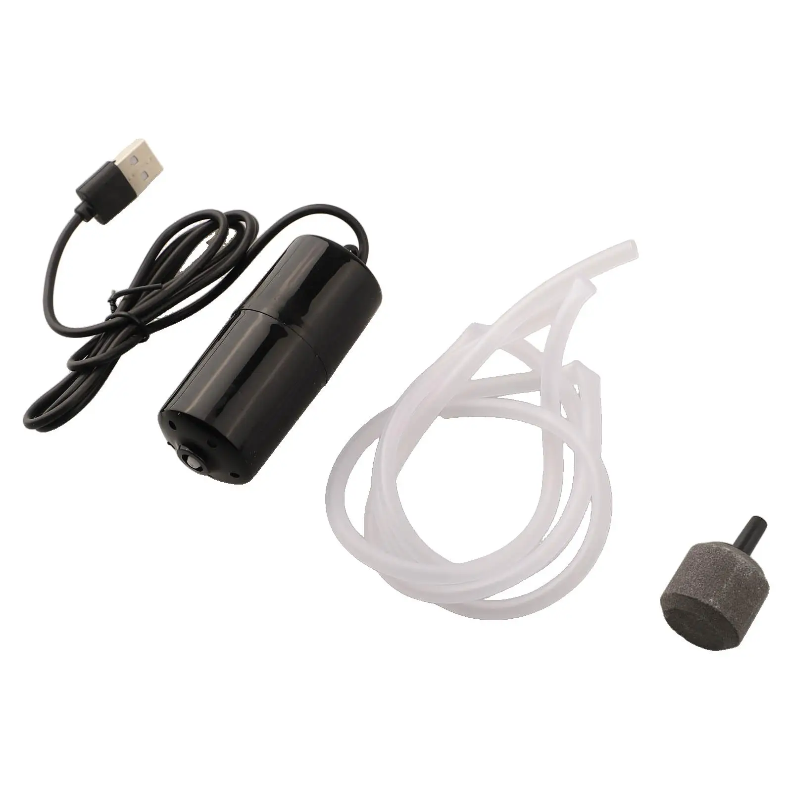 Indoor Aquarium 1m Black Aquarium Oxygen Pump Fishbowl Oxygen Supply Car USB Compatible Household Aquarium Pump