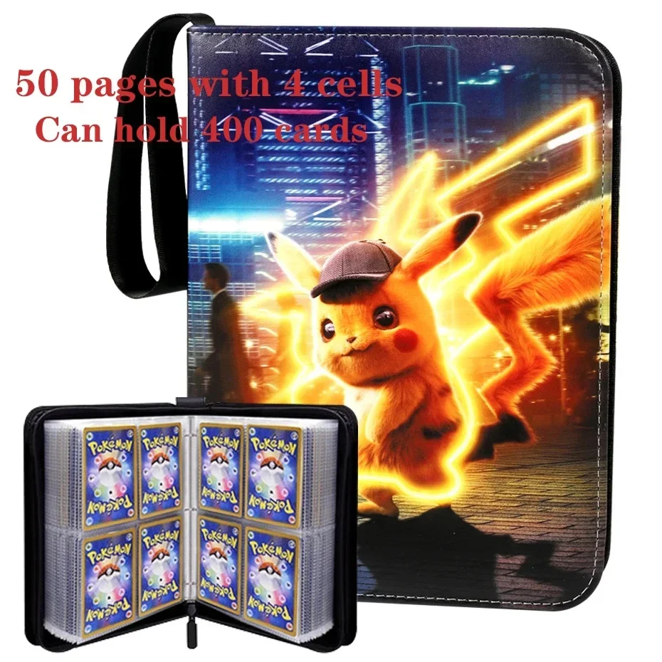 

@@400P Pokemones Album Binder Photocard PU Zipper Photo Album Carte Holder Toy Collection Folder Letters Pokemones Cards' Hobby