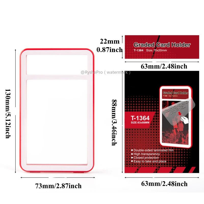 Transparent Card Brick Graded Cards Slab Case for Standard PSA Card Holder Integrated Collection and Display Card Protectors