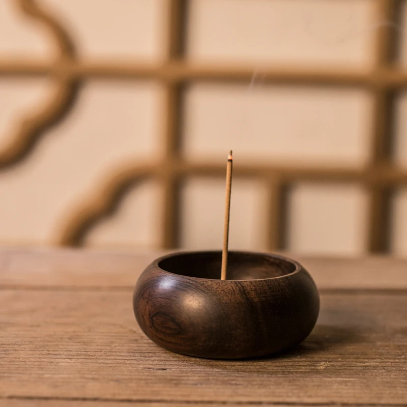 Vintage Wooden Censer Incense Stick Holder Joss Box Incense Burner Desk Table Decoration Home Teahouse Aromatherapy Furnace