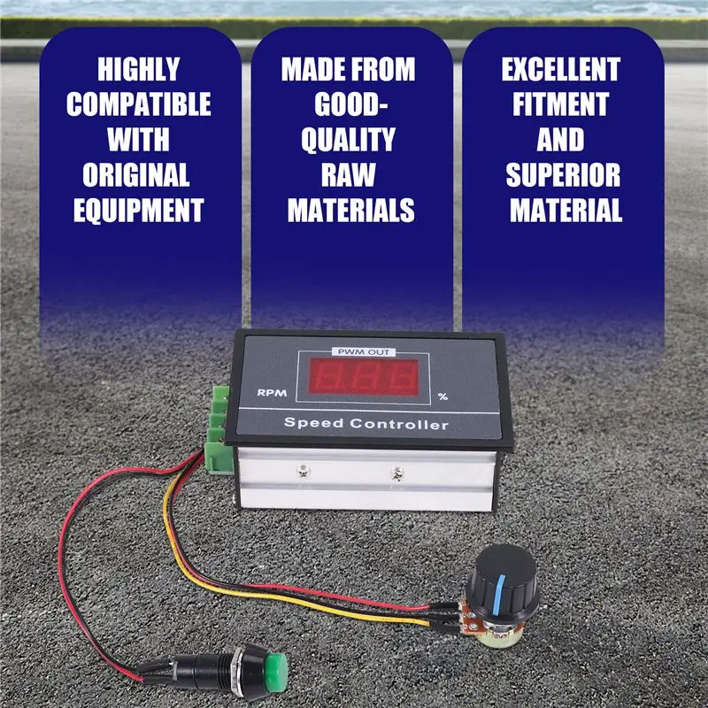 AEE3-PWM DC Motor Speed Controller With Digital Display 30A PWM Adjustable Speed Stepless Regulator