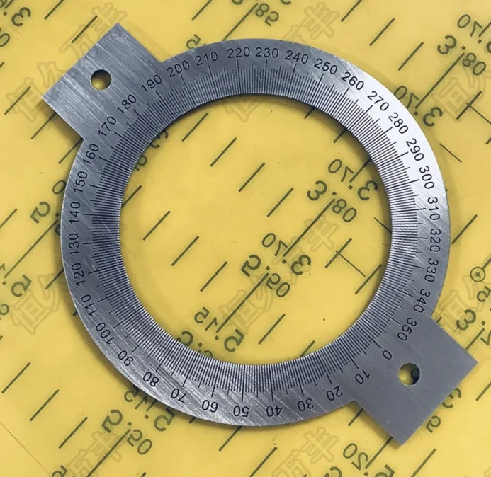 

Diameter:100mm thickness:1mm 360 degree dial disc locating hole dial