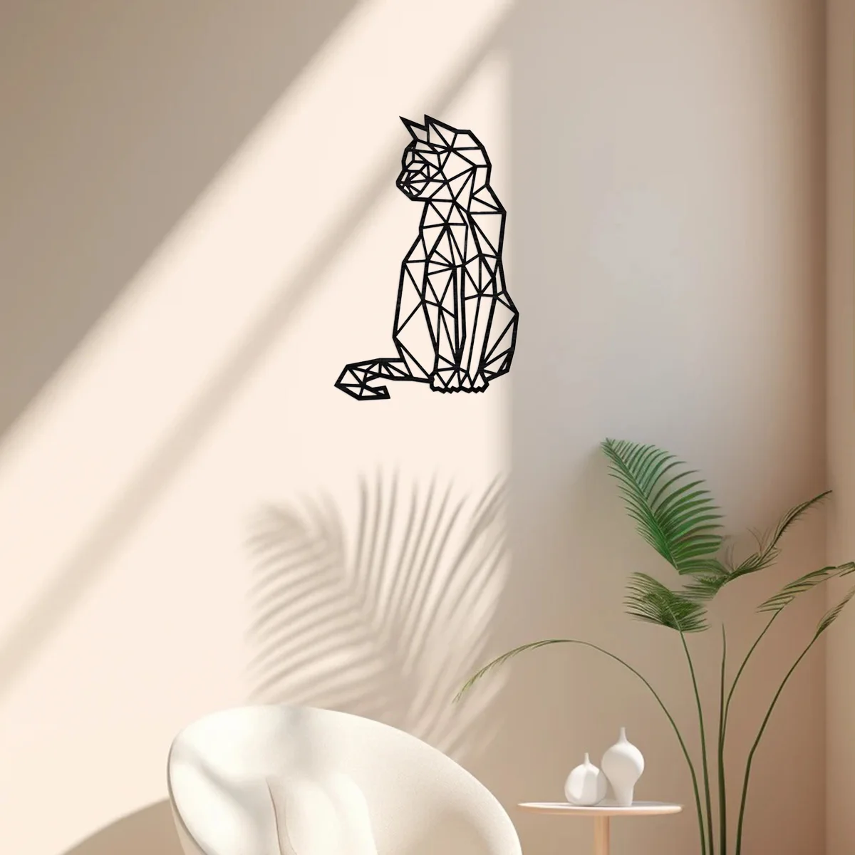 1PC Hanging Linear Cat Iron Wall Decoration, Metal Wall Decor, Living Room Study Wall Hanging Home Art