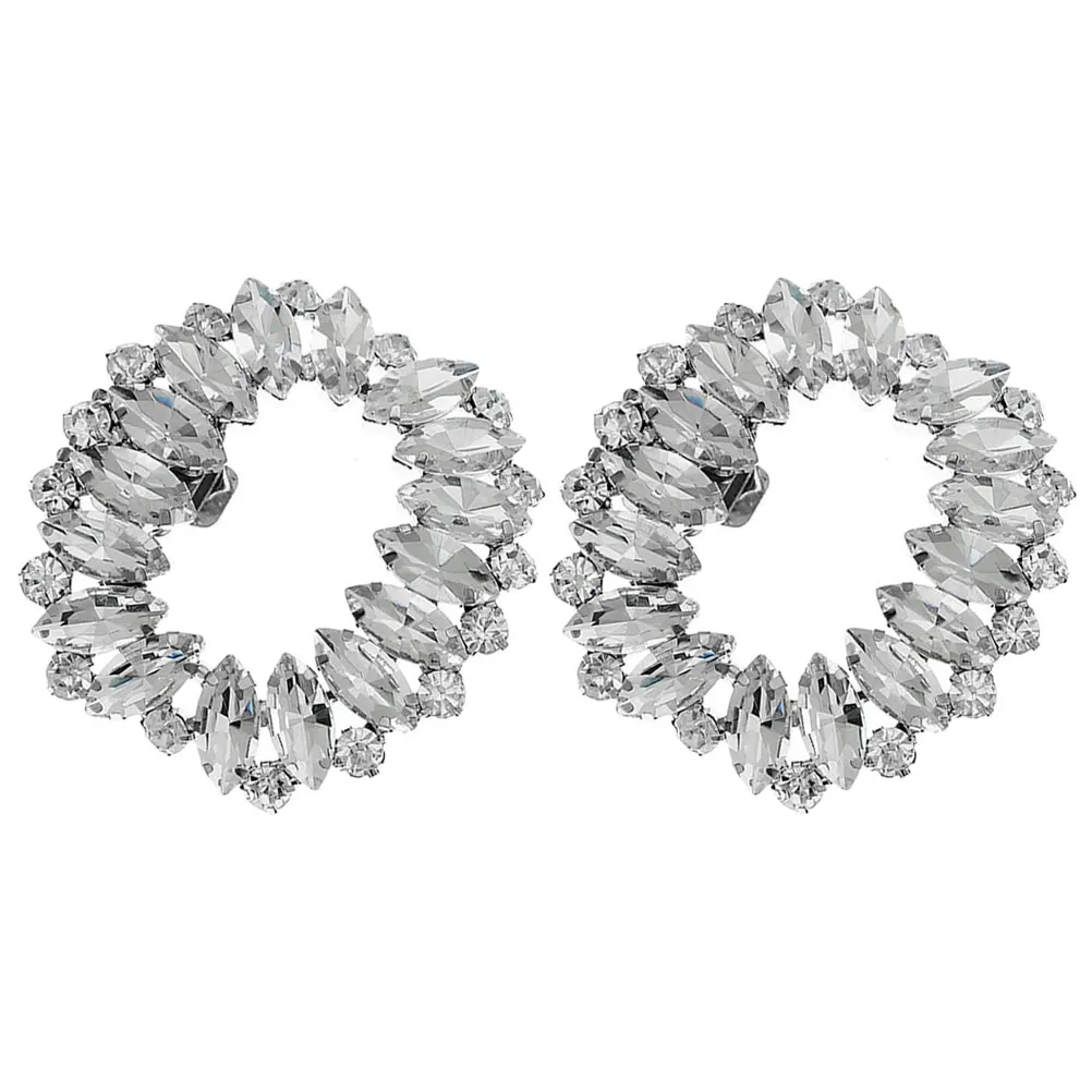 

Rhinestone Shoe Clips Silver -J085S High Heels Flower Decorative Buckles Wedding Bridal Prom Shoes Accessories