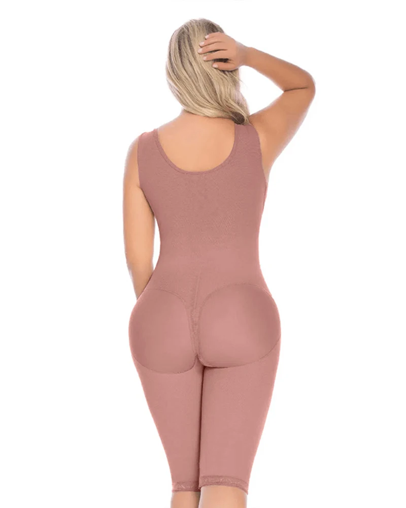 Full Body High Compression Knee shapewear with Bra Slimming Women\'S Faja Reductora Mujer Gaine Ventre Bodysuit Women With Cups