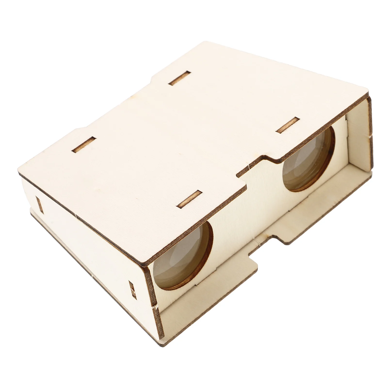 

1 Set Self-Assembly Wooden Science Dual Tube Telescope Portable Small Wood Outdoor Learning Gift For